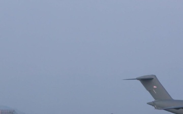 U.S. Airmen with 177th Fighter Wing and 437th Airlift Wing land at MCAS