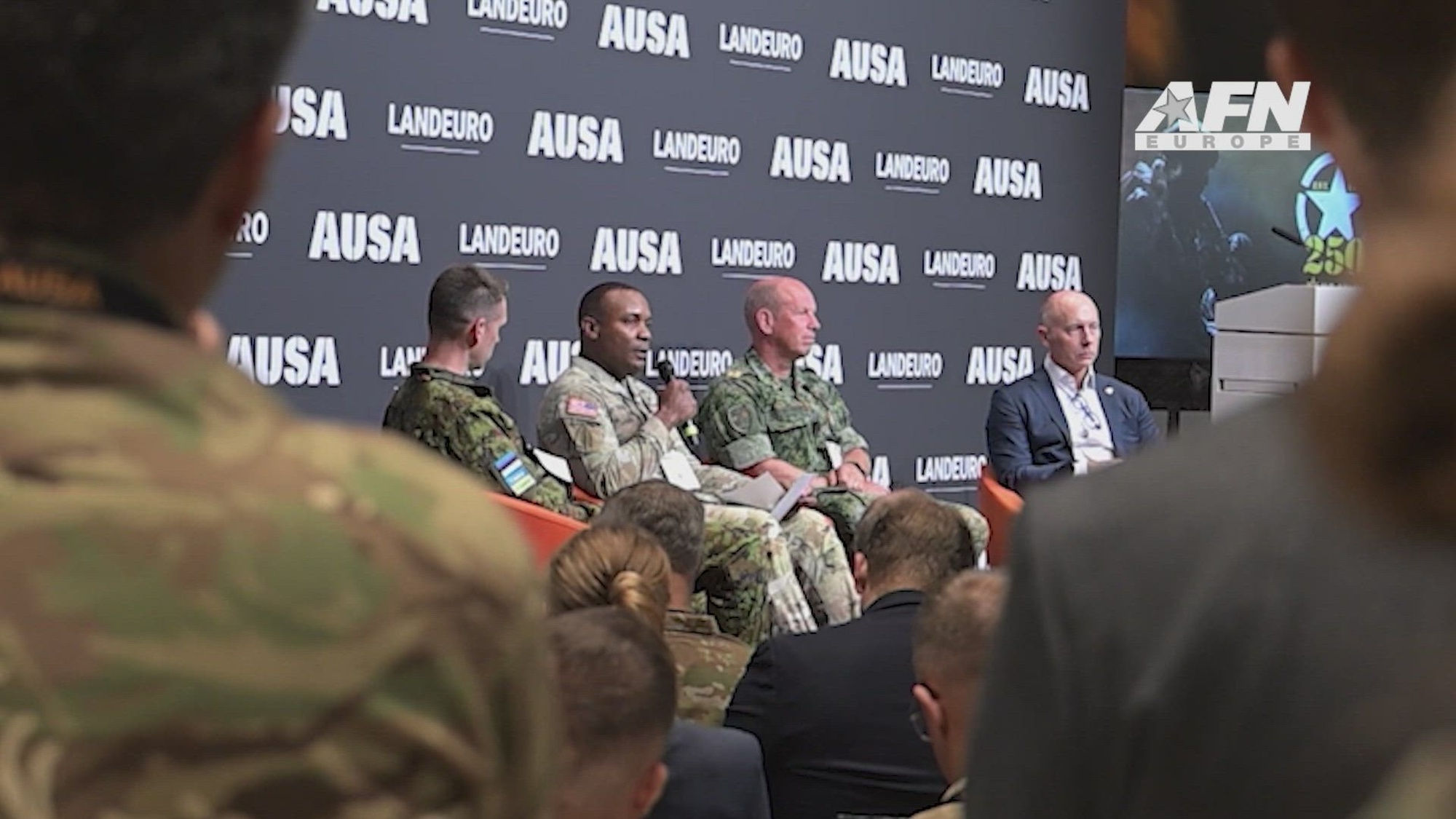 LANDEURO 2025 brought together military leaders, allies and partners to focus on transforming for the future fight in Wiesbaden, Germany, July 17, 2025. Hosted by The Association of the U.S. Army, LANDEURO 2025 is the premier international symposium and exposition dedicated to land forces in Europe. (U.S. Air Force video by Senior Airman Gabriel Held)