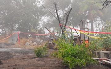 b-roll 4k 60p Topanga, Calif. wildfire debris removal