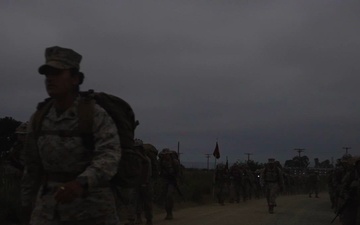 Alpha Company conducts 8-kilometer hike