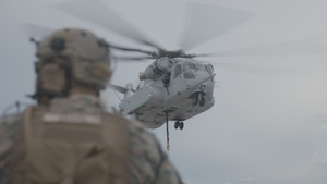 U.S. Marines with HMH-461 and 2nd DSB perform external lifts with CH-53K King Stallions