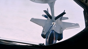 22th ARW KC-135s aerial refuel F-35s during DLE 2025