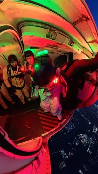 U.S. Army Parachute Team jumps at night for EAA AirVenture OshKosh