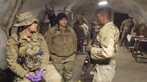 181st Brigade Support Battalion medics train for mass casualty during Raven Focus