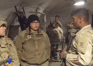 181st Brigade Support Battalion medics train for mass casualty during Raven Focus