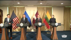 Hegseth, Caine Meet With Leaders from Estonia, Latvia and Lithuania