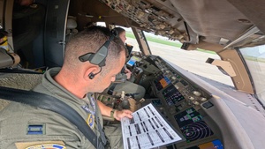 KC-46 aerial refueling broll