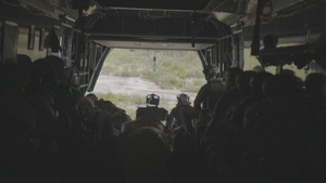 U.S. Marines with HMH-461 and 2nd LAAD Battalion conduct flight operations