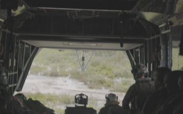 U.S. Marines with HMH-461 and 2nd LAAD Battalion conduct flight operations