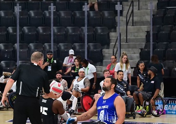 Air Force Warrior Games Athletes compete in wheelchair rugby (broll stringer)