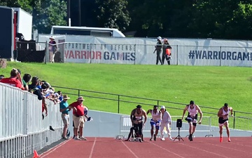 Air Force Warrior Games Athletes compete in track events (broll stringer)