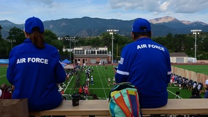 Air Force Warrior Games Athletes compete in archery (broll stringer)