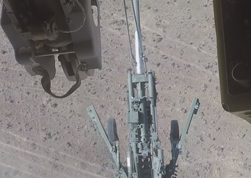 Washington Army National Guard CH-47 Chinook degraded visual environment flight, howitzer sling load B-Roll