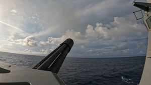 USS Milius Conducts Live-Fire Exercise with the Close-In Weapon System