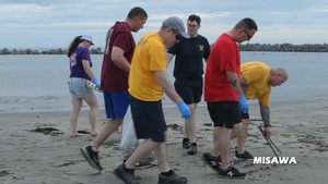 Misawa Sailors restore beach's beauty