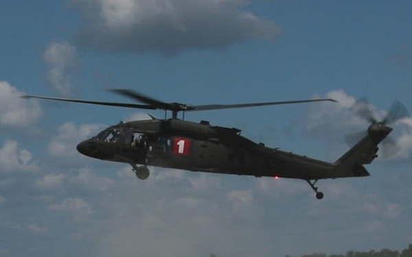 B-Roll - Wisconsin National Guard's 1st Battalion, 147th Aviation Regiment crews conduct aerial gunnery qualification
