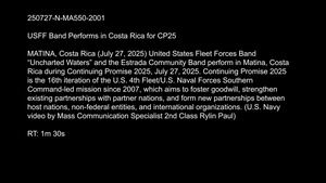 USFF Band Performs in Costa Rica for CP25