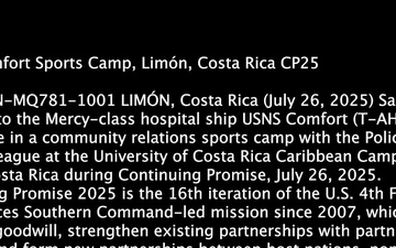 USNS Comfort Sports Camp Costa Rica CP25