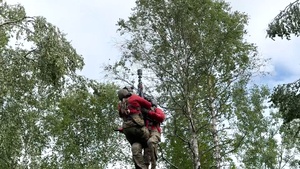 Alaska Army National Guard Dustoff crews conduct hoist training B-Roll