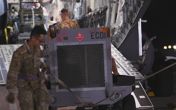 B-Roll Package: C-17 Globemaster III Cargo Offload at Misawa AB in support of REFORPAC 25