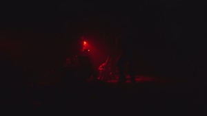 White Devils fire mortars at night during Devil Avalanche B-Roll Package