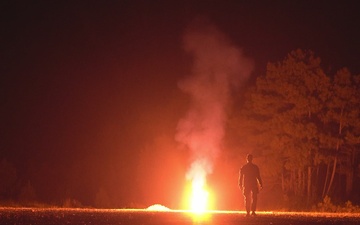 White Devils fire mortars at night during Devil Avalanche B-Roll Package