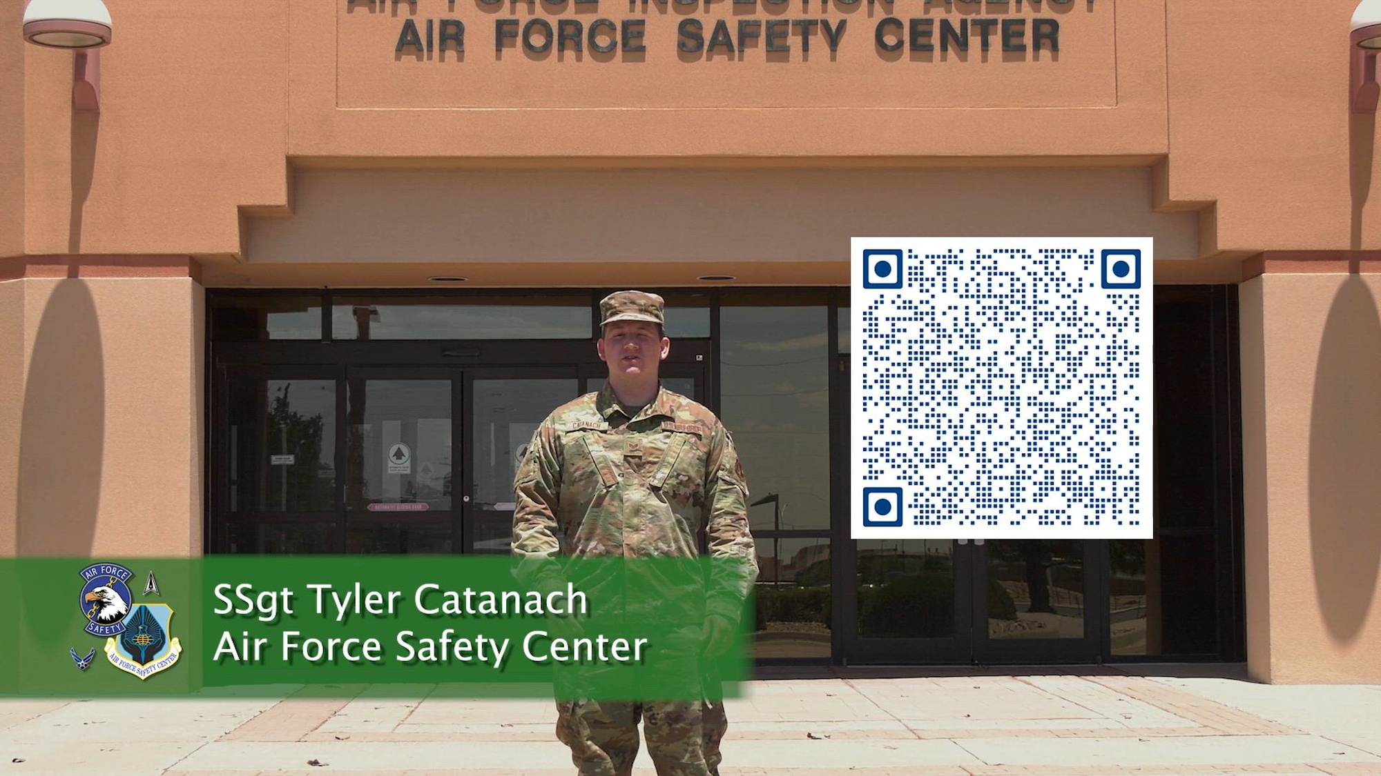 Staff Sergeant Tyler Catanach from the Air Force Safety Center introduces this year's Safe + Sound Week campaign asking every Airmen and Guardian to make workplace safety a priority.