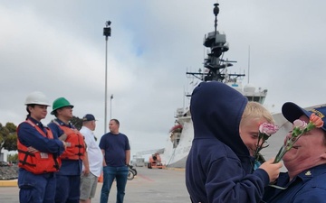 U.S. Coast Guard Cutter Stratton returns home from Indo-Pacific patrol
