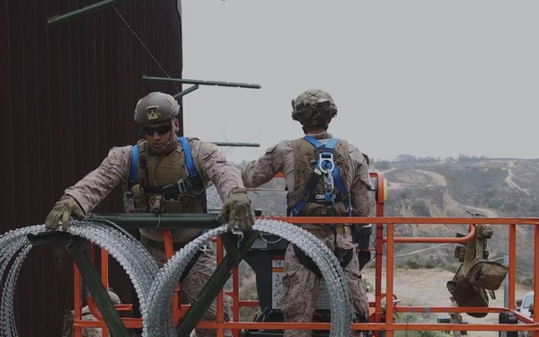 Task Force Sapper Marines close gaps in southern border barrier at Imperial Beach