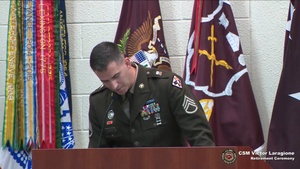 The Retirement Ceremony of CSM Victor Laragione