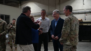 B-Roll: Air Force leadership receive vehicle management brief at Andersen