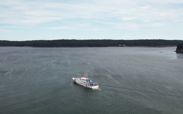 Coast Guard Cutter Earl Cunningham (WPC 1159) crew transits through Kodiak