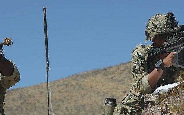 FLARNG Soldiers assess incoming vehicle at NTC