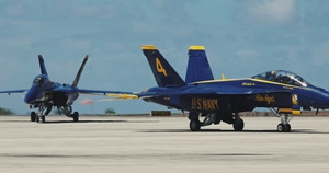 U.S. Navy Blue Angels arrive to MCBH