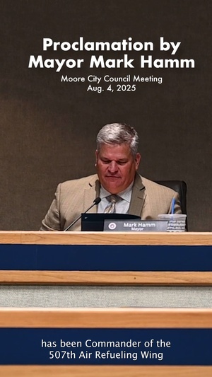 City of Moore honors 507th ARW, recognizes outgoing commander