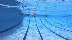 U.S. Marines participate in swim qualification during Exercise Black Jack 25