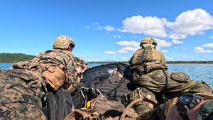 U.S. Marines with 1st Recon Bn. rehearse beach landings during Black Jack 25