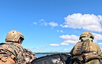 U.S. Marines with 1st Recon Bn. rehearse beach landings during Black Jack 25