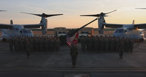 MRF-D 25.3: U.S. Marines and Sailors participate in a MAGTF formation