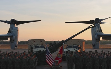 MRF-D 25.3: U.S. Marines and Sailors participate in a MAGTF formation