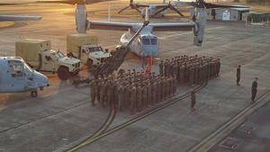 MRF-D 25.3: U.S. Marines and Sailors participate in a MAGTF formation