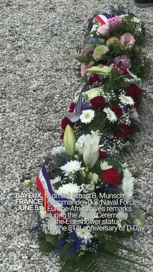 D-Day Ceremony at Eisenhower Statue, Normandy