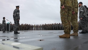 U.S. Marines with 1st Recon Bn. attend closing ceremony for Black Jack 25