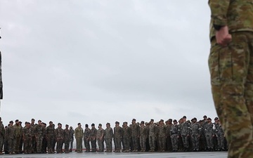U.S. Marines with 1st Recon Bn. attend closing ceremony for Black Jack 25