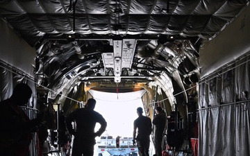 U.S. Airmen load cargo onto a C-130J during exercise Bamboo Eagle 25-3 (Time-Lapse B-Roll)