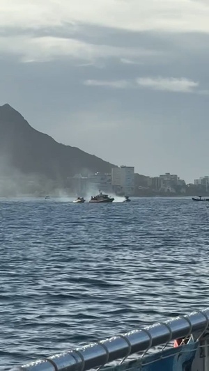 Coast Guard, partner agencies, good Samaritans respond to boat fire near Honolulu