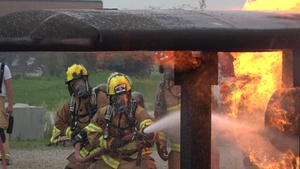 132d Wing Firefighters conduct aircraft fire training