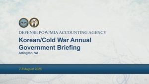 DPAA Korea/Cold War Annual Gov't Brief Day 2, Part 1