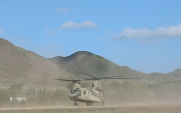 Caribbean Thunder 25, Chinook landing, hovering