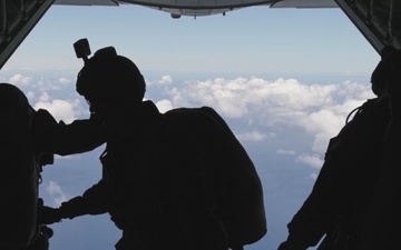 On 3: U.S. Service Members Sky Dive during the 2025 MCBH Kaneohe Airshow